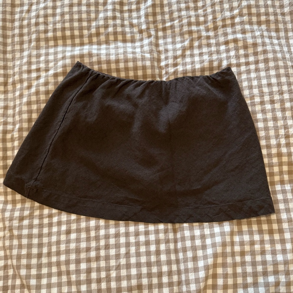 Free People My Little Micro Mini Cotton Linen Skort - Picture 3 of 6